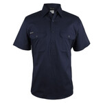 Mens Close Front Short Sleeve 150g Work Shirt