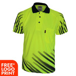 Hi Vis Sublimated Full Stripe Polo
