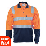 Cotton Back Hi Vis Two Tone Polo Shirt with CSR Tape