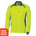 Cool Breeze Contrast Mesh Polo