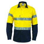 Mens 2 Tone Hi Vis Drill Shirt
