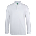 Mens C of C 320g Long Sleeve Popcorn Cotton Polo