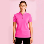  Womens Pink Short Sleeve Polo