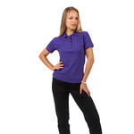 Womens 100% Cotton Pique Knit Polo